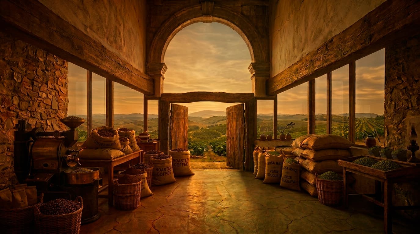 Coffee beans background